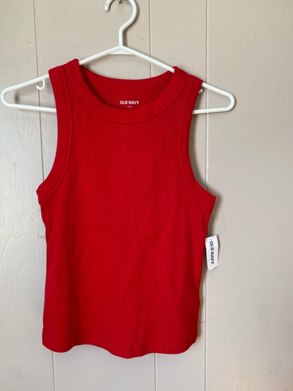 Old Navy Bright Red Ribbed Tank